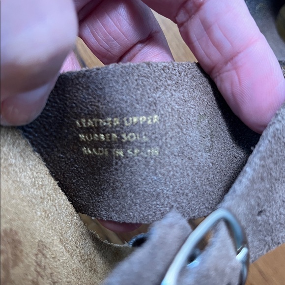 Yokono Wedge Sandals Taupe Brown Leather Sandals Size 9 - Picture 11 of 14